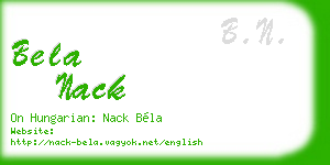 bela nack business card