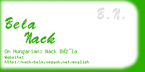bela nack business card